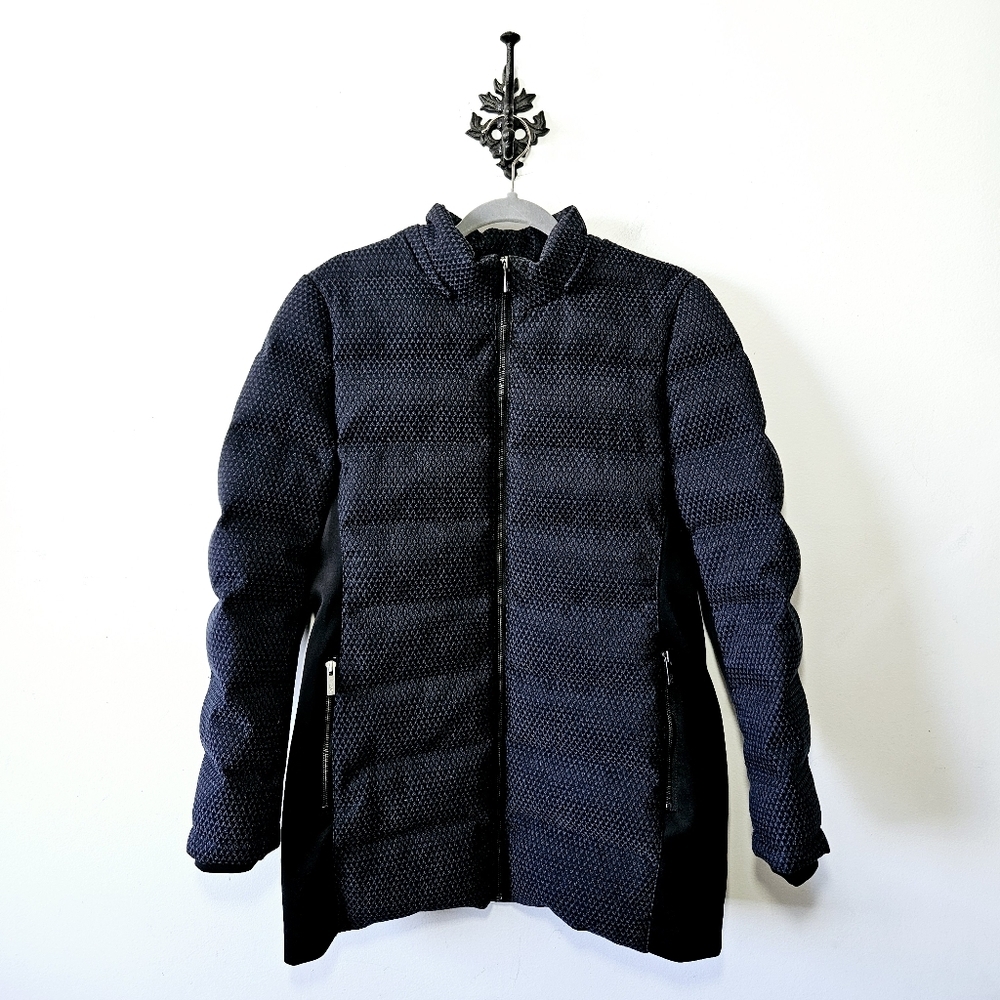 Zac Posen Navy and Black Quilted Puffer Jacket